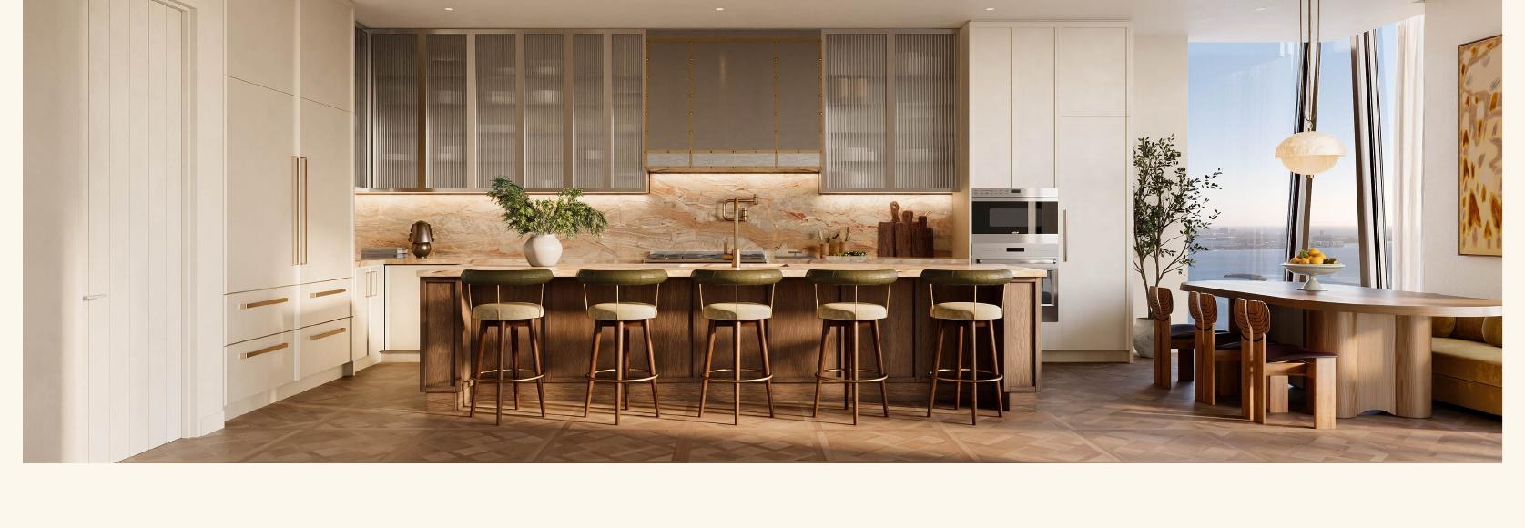 Penthouse chef's kitchen by Mario Carbone
